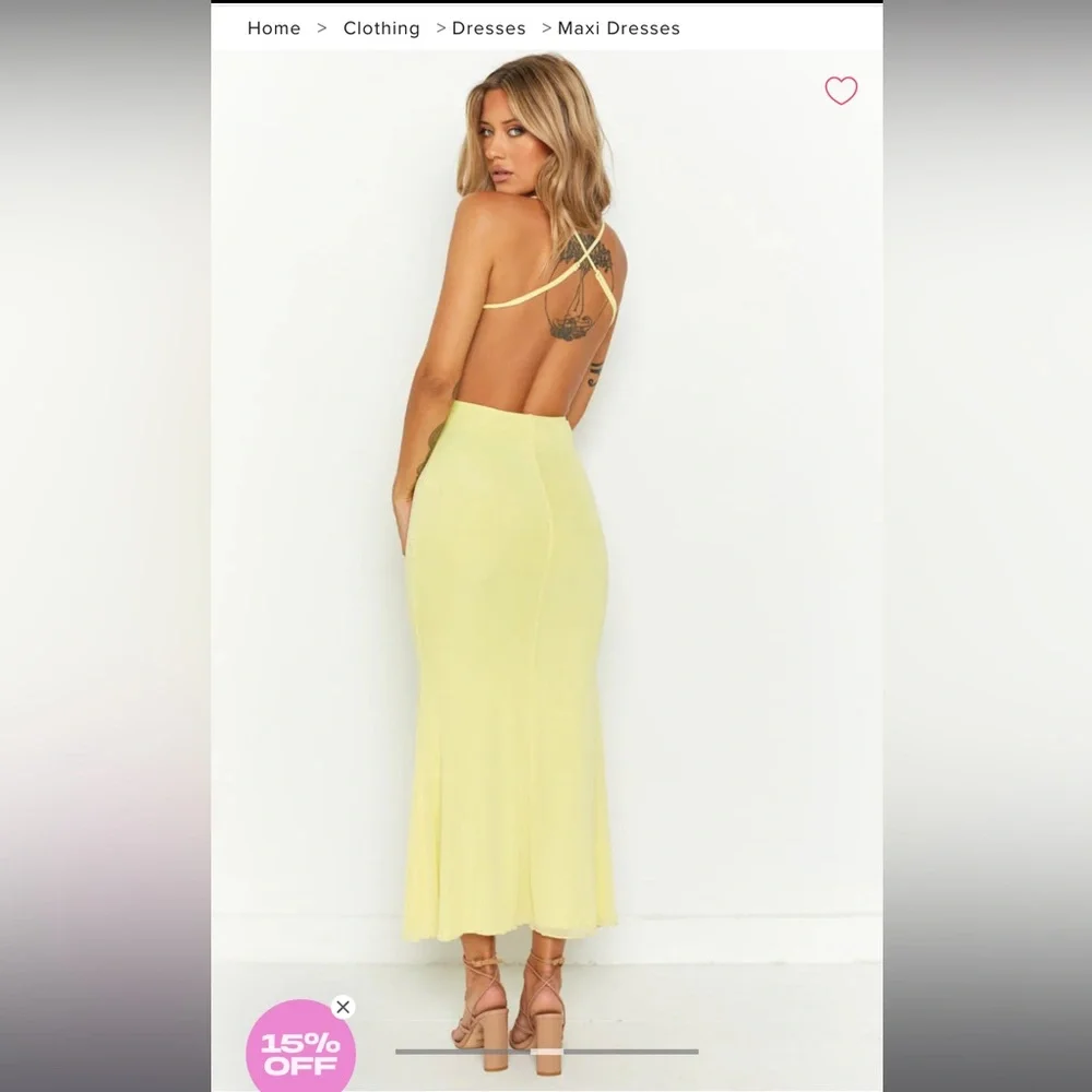 Beginning Boutique Sunny Yellow Maxi Dress - Picture 2 of 4